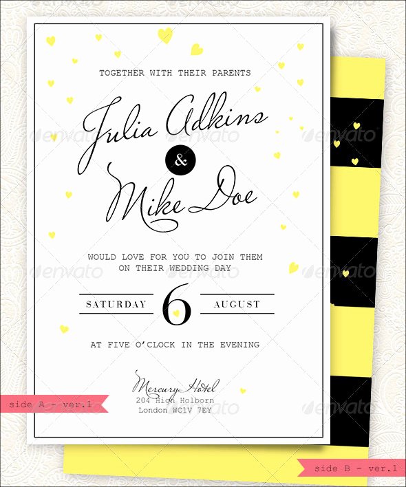 Indesign Wedding Invitation Template Awesome Modern Wedding Invitation 20 Psd Jpg Indesign format