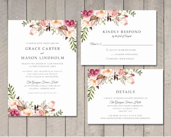 Indesign Wedding Invitation Template Elegant Wedding Invitation Template 71 Free Printable Word Pdf