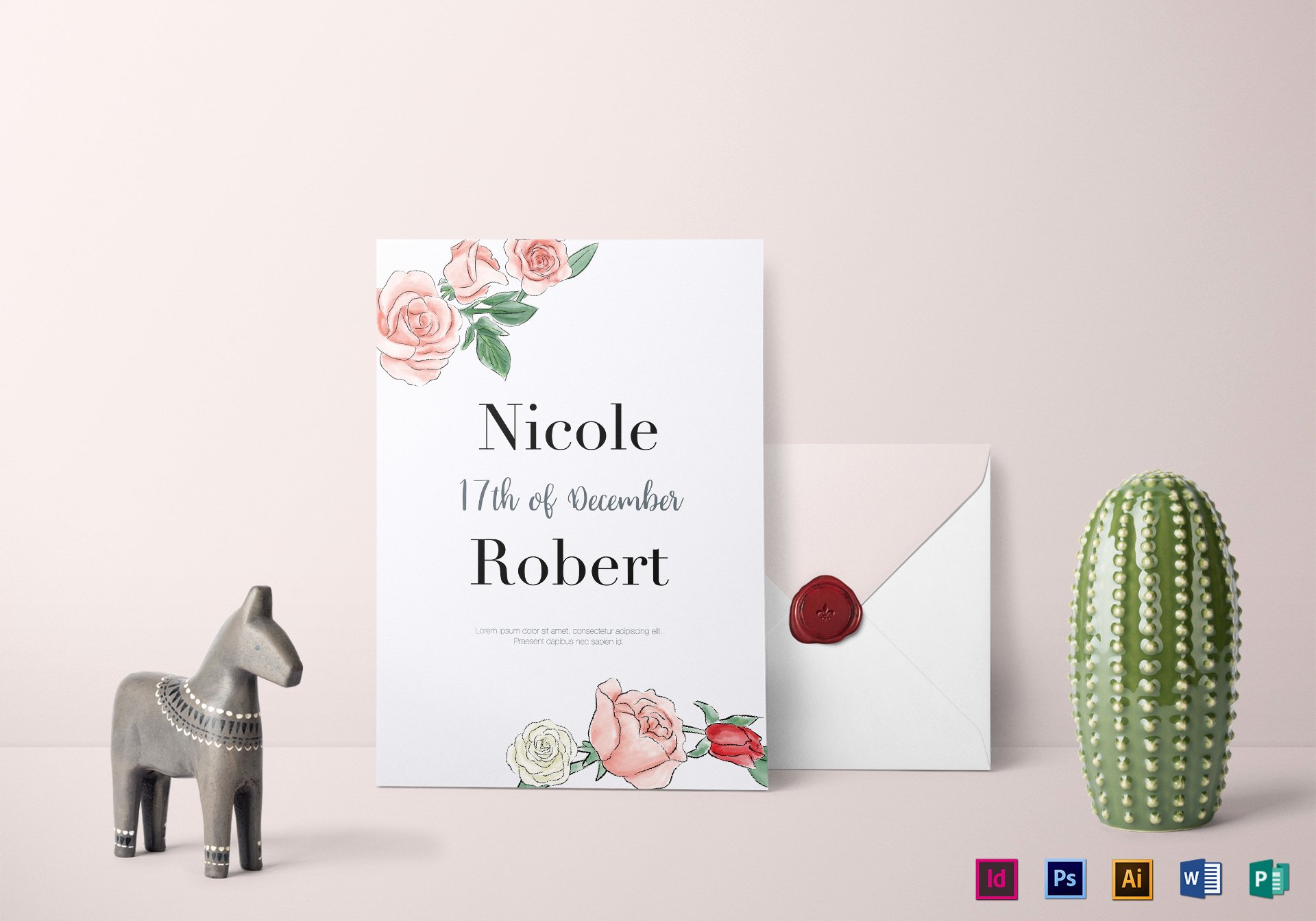 Indesign Wedding Invitation Template New Floral Wedding Invitation Design Template In Psd Word