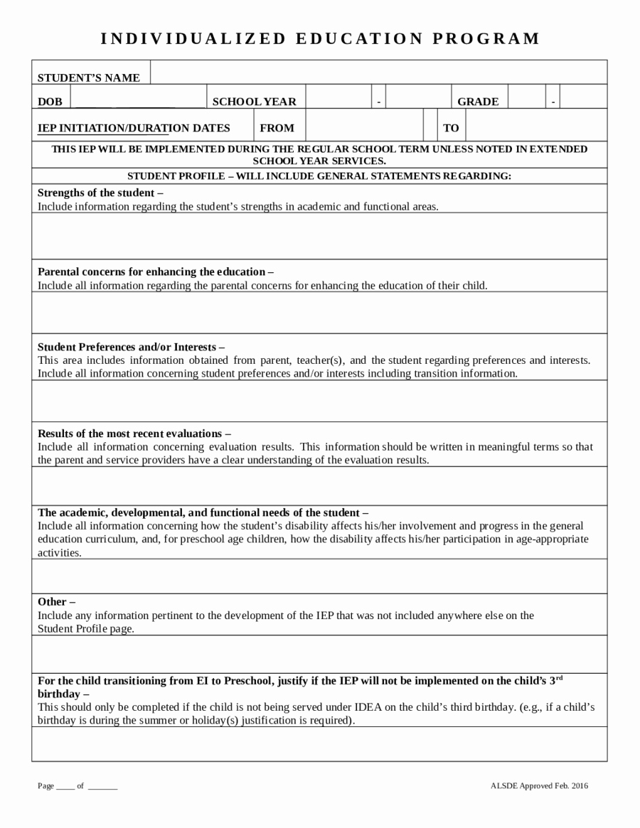 individual education plan