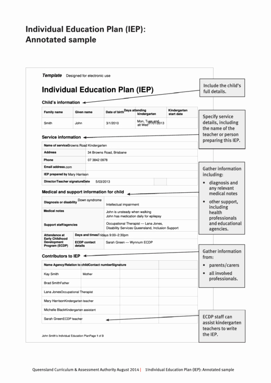 Individual Education Plan Template Fresh 67 Education Plan Templates Free to In Pdf