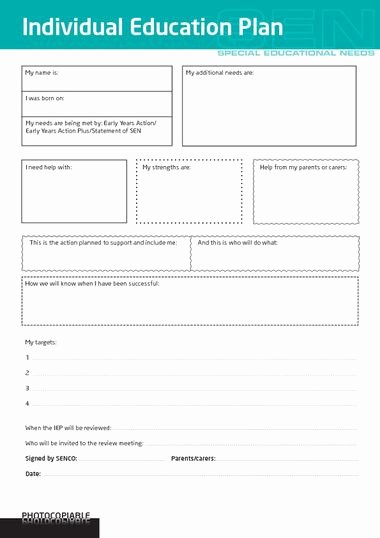 Individual Education Plan Template Unique Initials Student Centered Resources and Individual
