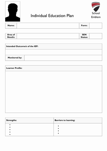 Individual Education Plans Template Beautiful Child Centered Individual Education Plan by Mrgator