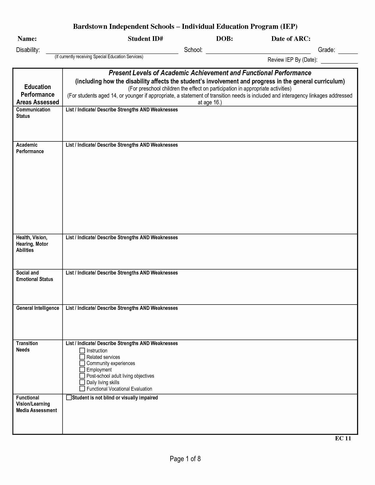 Individual Education Plans Template Lovely Best S Of Individual Program Plan Sample Individual