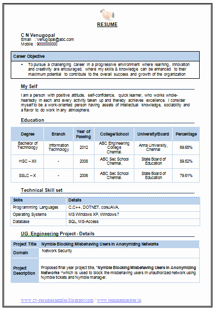 Information Technology Resume Template Awesome Over Cv and Resume Samples with Free Download