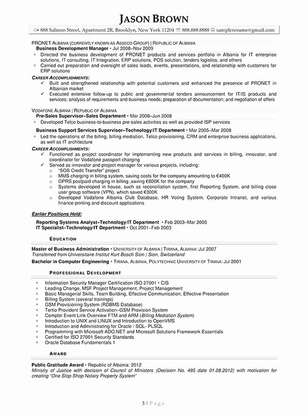 Information Technology Resume Template Unique Information Technology Resume Examples