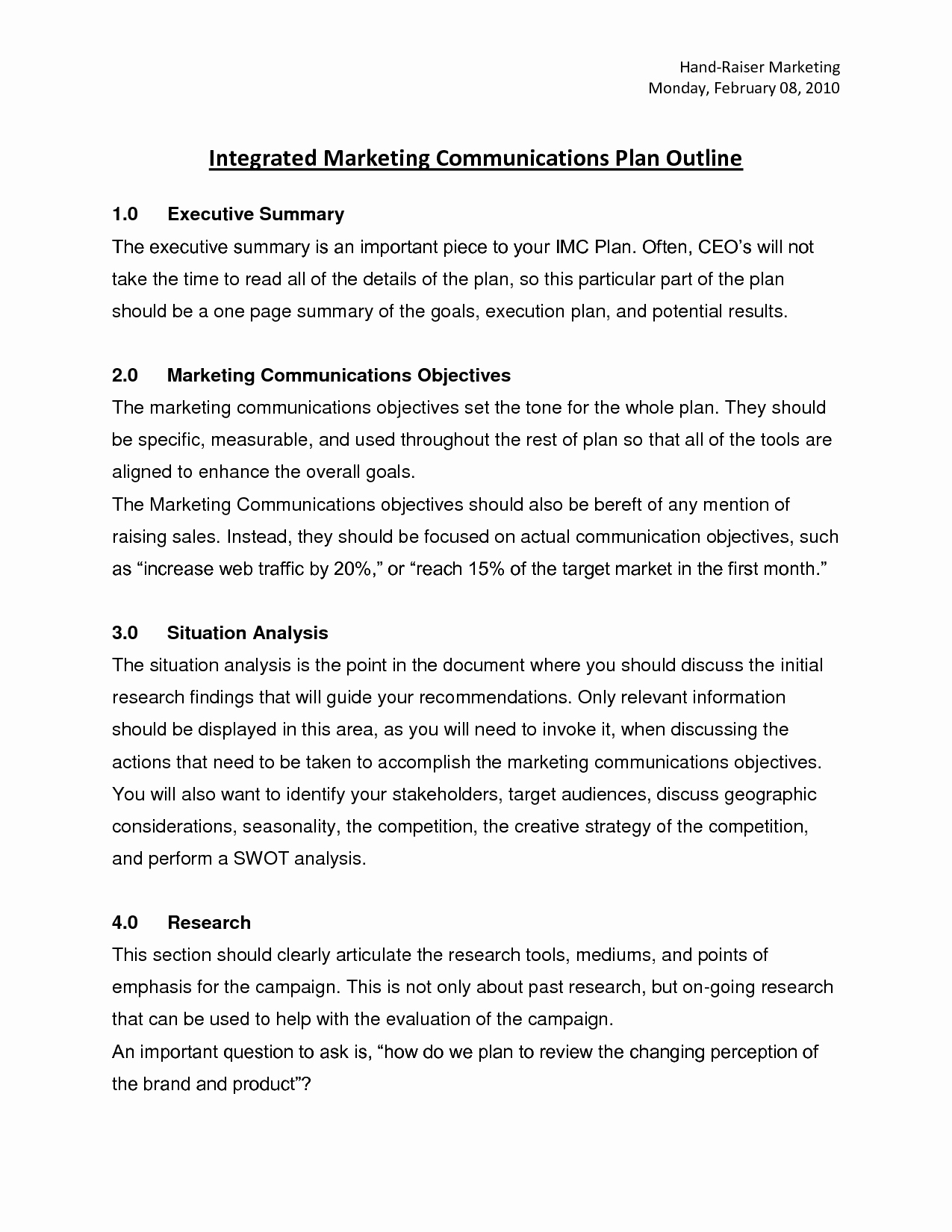 Integrated Marketing Plan Template Elegant Best S Of Marketing Munication Plan Template