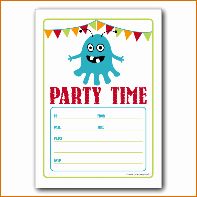 Kids Party Invitation Template Elegant 5 Party Invitation Templates