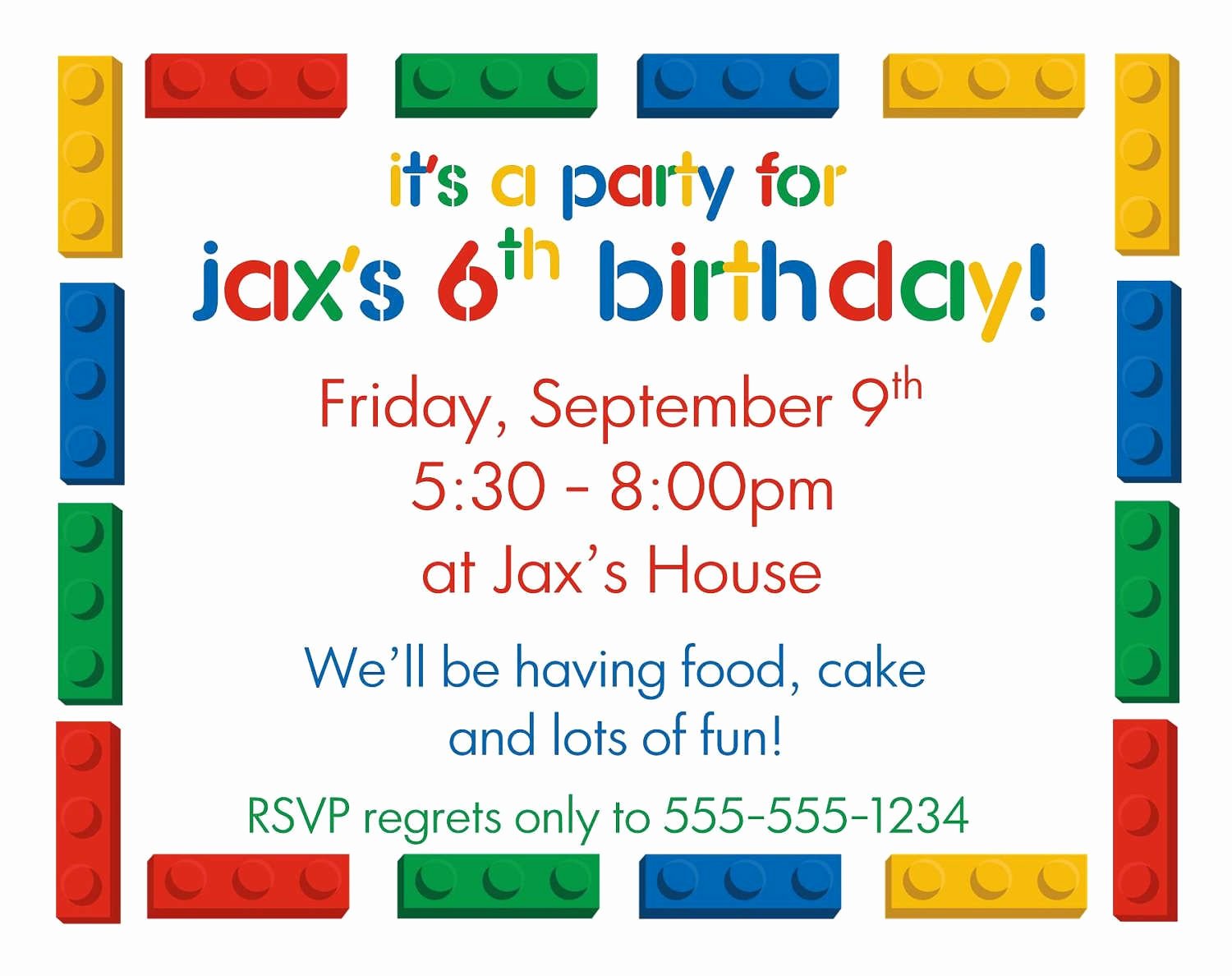 Kids Party Invitation Template Fresh Kids Birthday Party Invitations Templates Free Printable