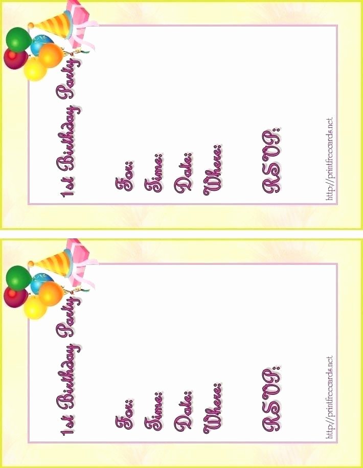 Kids Party Invitation Template Lovely Free Printable Kids Birthday Invitation Templates