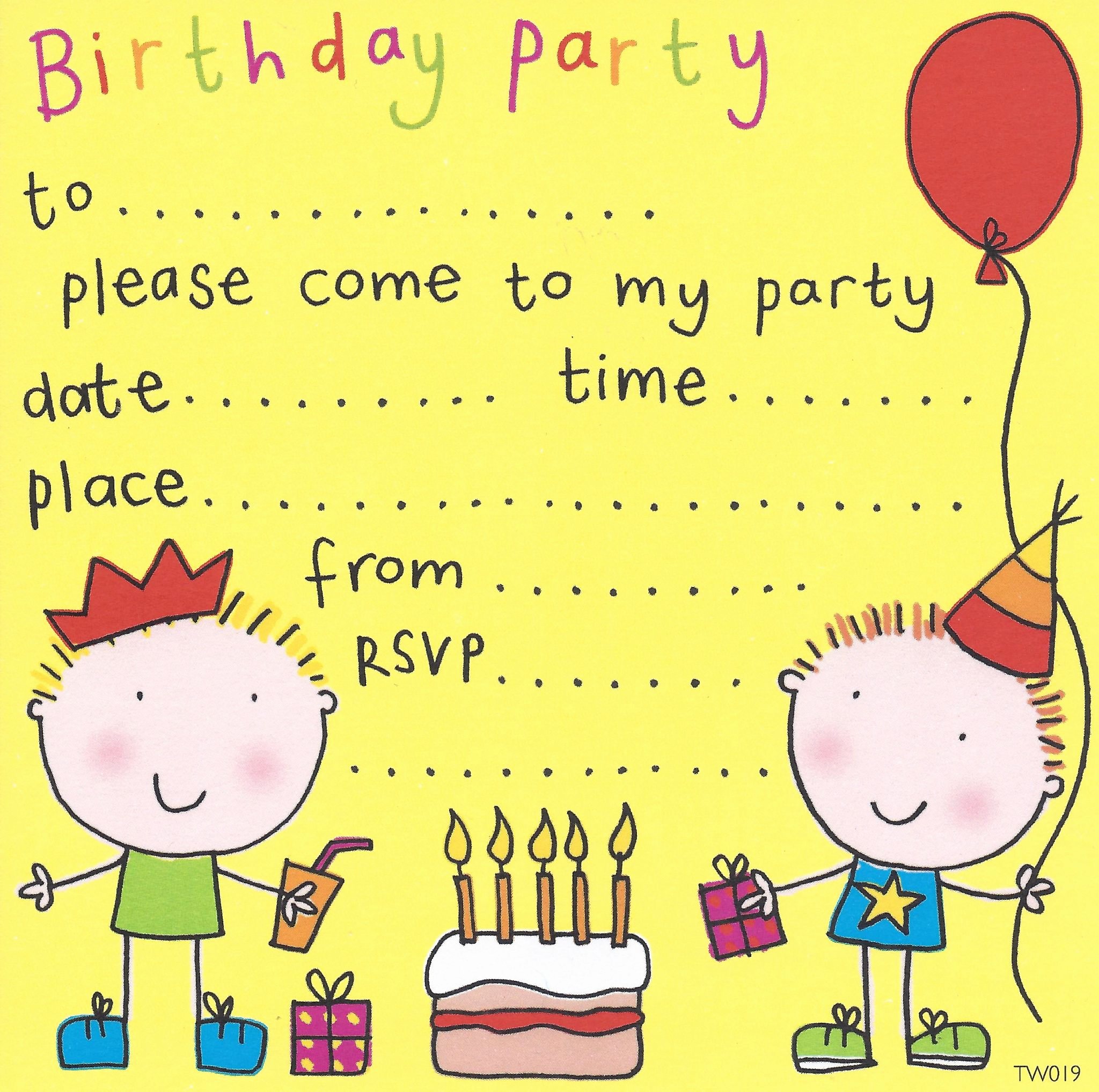 Kids Party Invitation Template New Free Birthday Party Invites for Kids – Free Printable