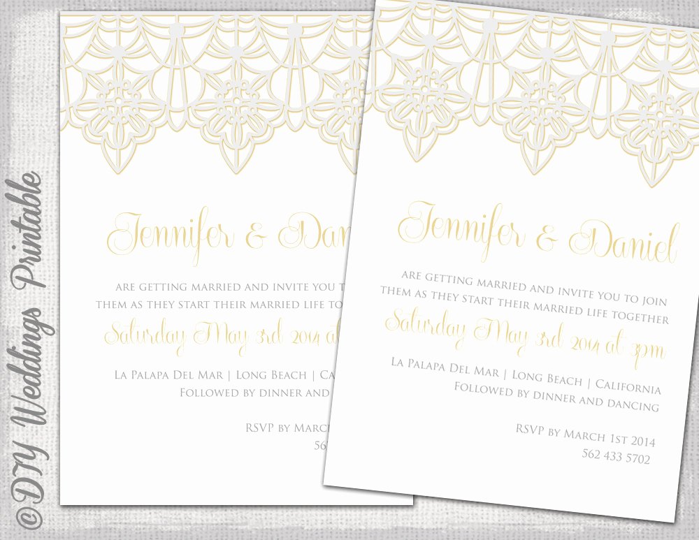 Lace Wedding Invitation Template Beautiful Wedding Invitation Template Lace Trim Silver