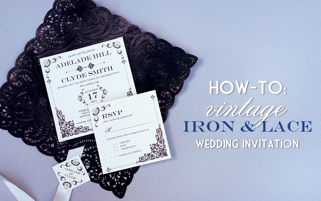 Lace Wedding Invitation Template Best Of Vintage Iron &amp; Lace Wedding Invitation with Diy Lace Pocket