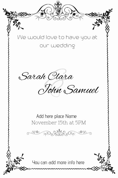 Lace Wedding Invitation Template Elegant Wedding Invitation Template Lace