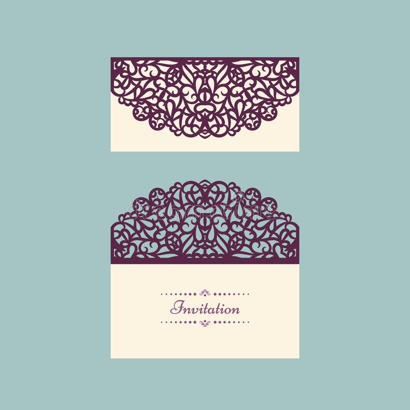 Lace Wedding Invitation Template Inspirational Lazercut Vector Wedding Invitation Template Wedding