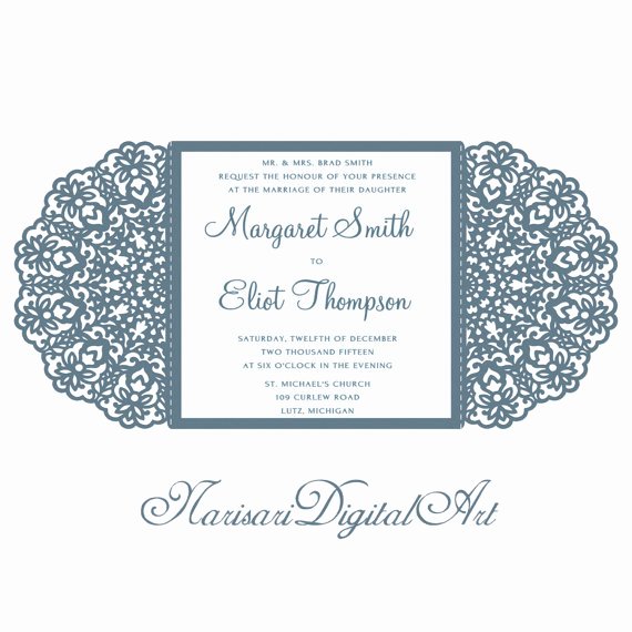 Lace Wedding Invitation Template Luxury Wedding Invitation Lace Card Template Quinceanera Invitation