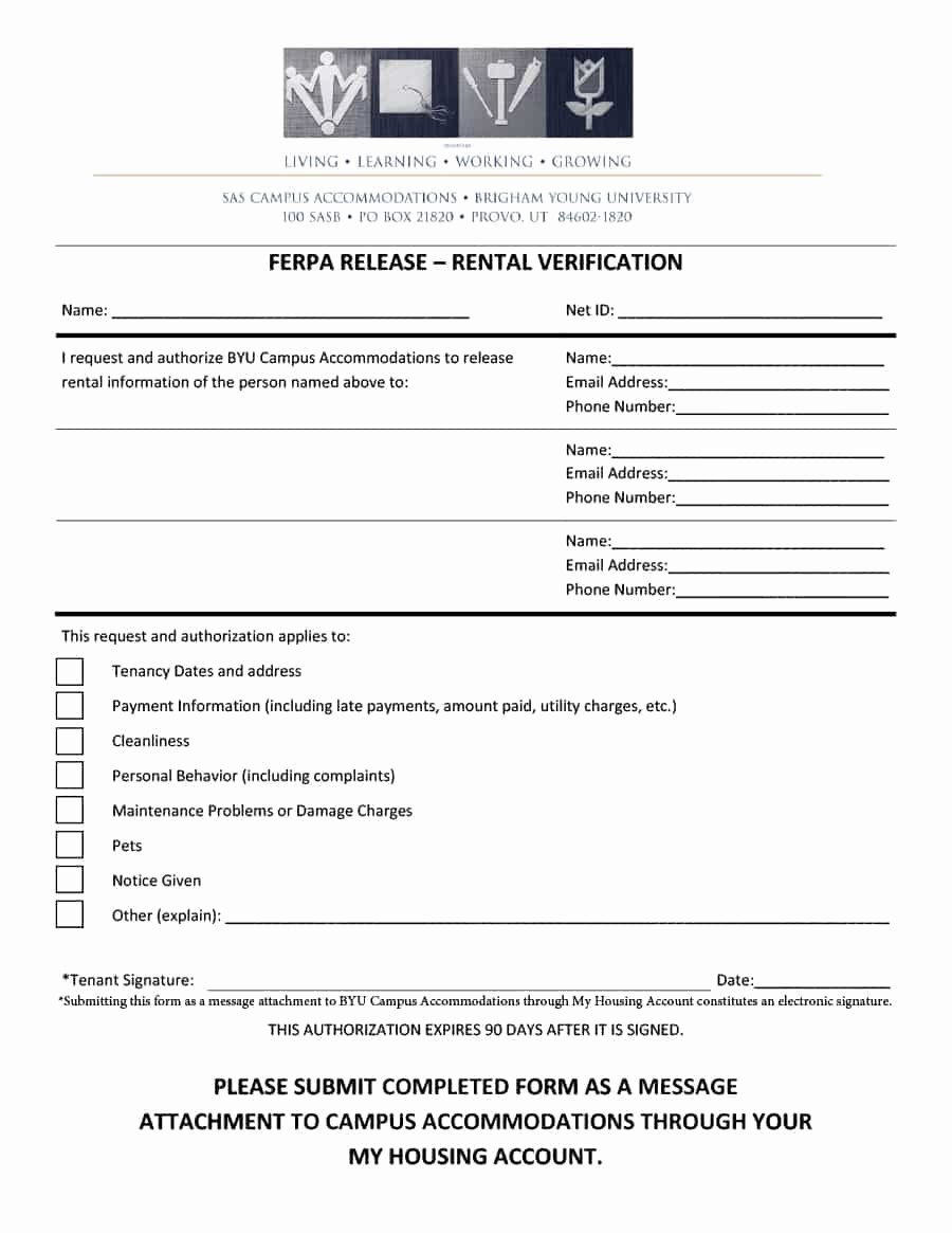 Landlord Verification form Template Lovely 29 Rental Verification forms for Landlord or Tenant