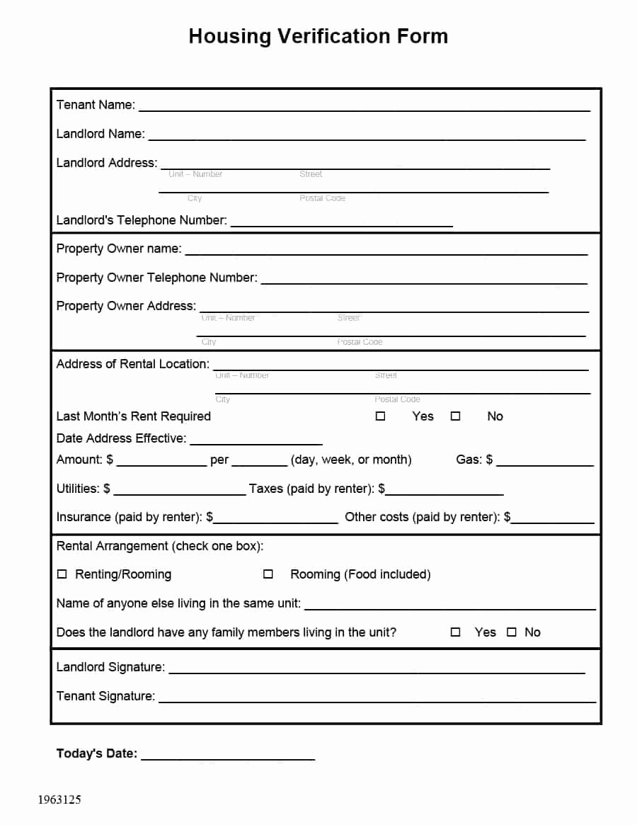 Landlord Verification form Template Unique 29 Rental Verification forms for Landlord or Tenant