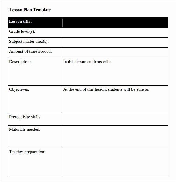 Lesson Plan Template College Unique Image Result for High School Lesson Plan Template Pdf