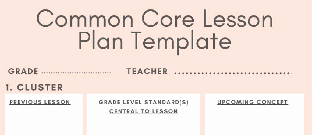 Lesson Plan Template Common Core Elegant 5 Downloadable Math Lesson Plan Templates for Small Group