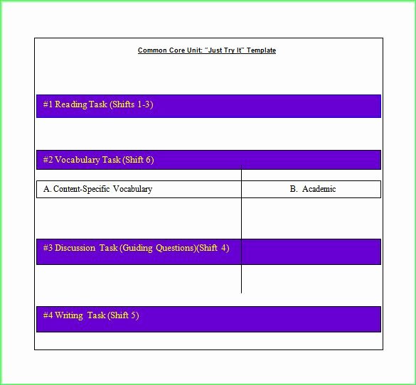 Lesson Plan Template Common Core Fresh Free Mon Core Lesson Plan Template