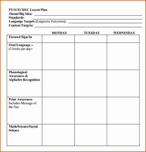 Lesson Plan Template Free Printable Beautiful 8 Free Printable Lesson Plan Template Bookletemplate