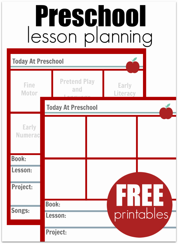 Lesson Plan Template Free Printable Beautiful Preschool Lesson Planning Template Free Printables