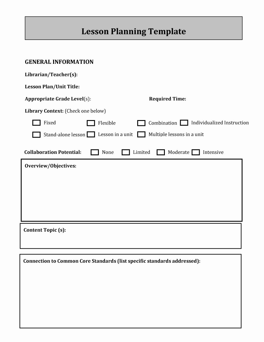 Lesson Plan Template Free Printable Fresh 44 Free Lesson Plan Templates [ Mon Core Preschool Weekly]