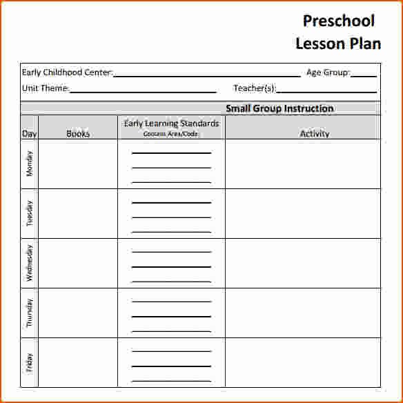 Lesson Plan Template Free Printable Fresh 8 Free Printable Lesson Plan Template Bookletemplate