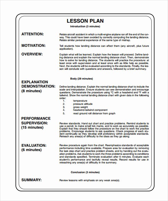 Lesson Plan Template Free Printable Lovely 14 Sample Printable Lesson Plans Pdf Word Apple Pages