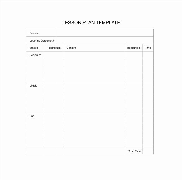 Lesson Plan Template Free Printable Unique 11 Sample Blank Lesson Plans