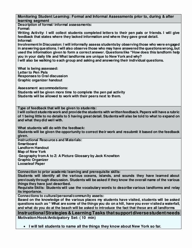 Lesson Plan Template Nyc Best Of Edtpa Lesson Plan Template Word Document Flowersheet