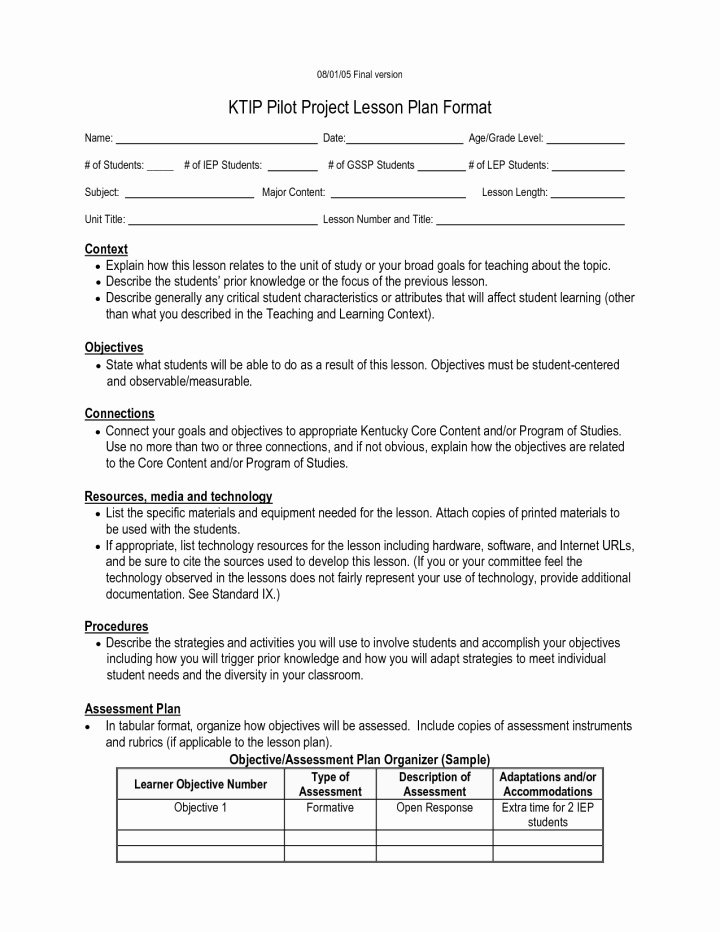 Lesson Plan Template Nyc Lovely Kipp Character Report Card Pdf