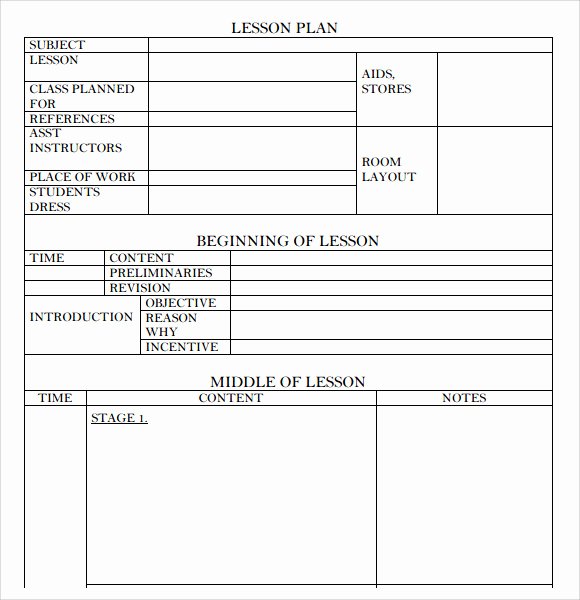 Lesson Plan Template Word Doc Awesome Blank Lesson Plan Template 7 Download Free Documents In