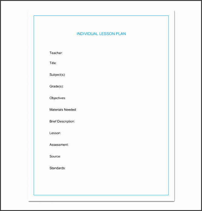 Lesson Plan Template Word Doc Lovely 7 Lesson Planner Template Sampletemplatess