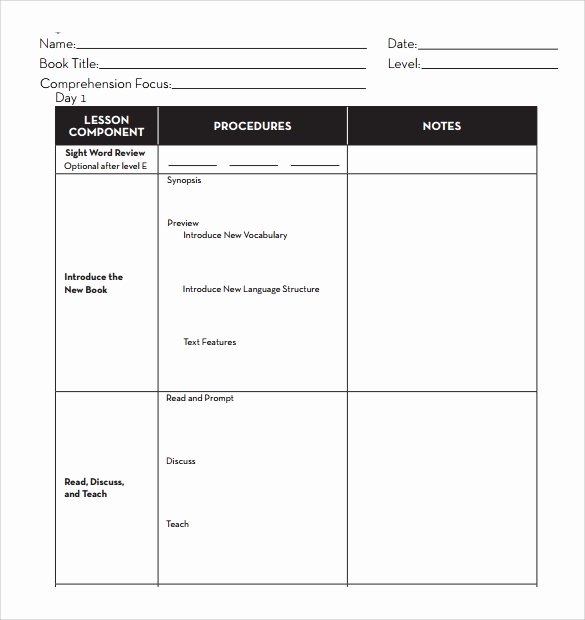 Lesson Plans Blank Template Best Of 11 Sample Blank Lesson Plans