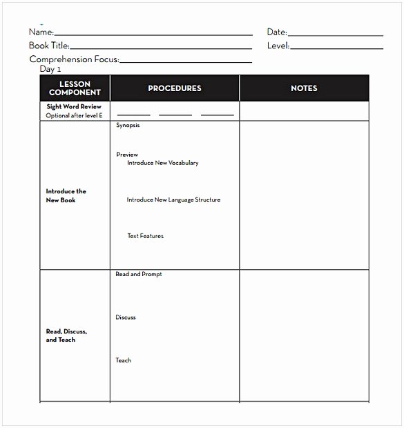 Lesson Plans Blank Template Lovely Blank Lesson Plan Template Pdf