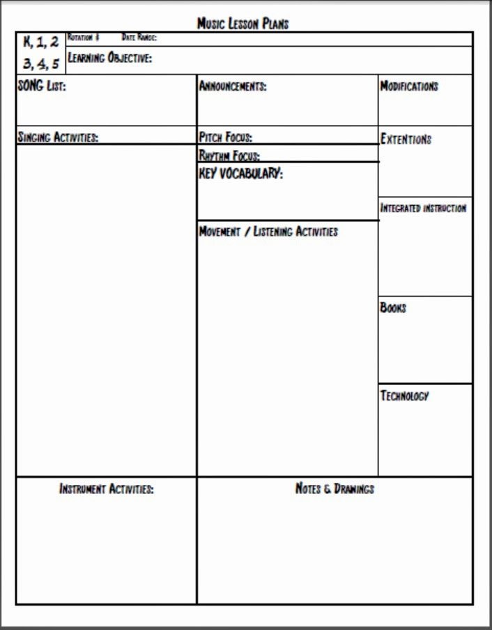 Lesson Plans Template Elementary Awesome Melodysoup Blog Music Lesson Plan Template