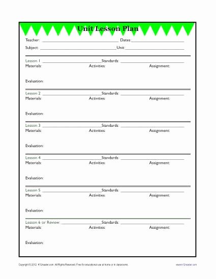 Lesson Plans Template Elementary Beautiful Detailed Unit Lesson Plan Template Elementary Reading