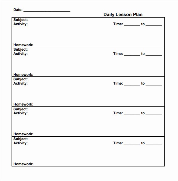 Lesson Plans Template Elementary Elegant Sample Lesson Plan 6 Documents In Pdf Word