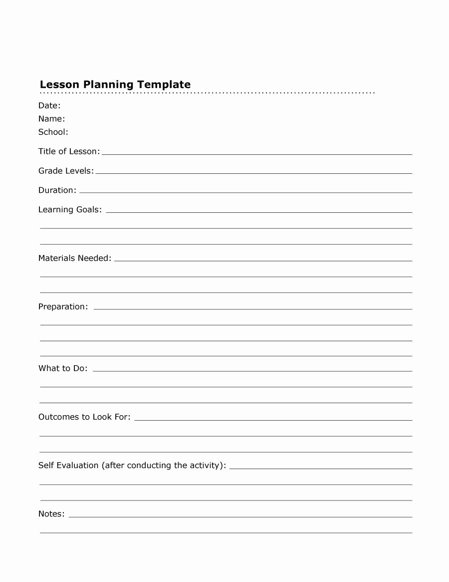 Lesson Plans Template Free Unique 44 Free Lesson Plan Templates [ Mon Core Preschool Weekly]