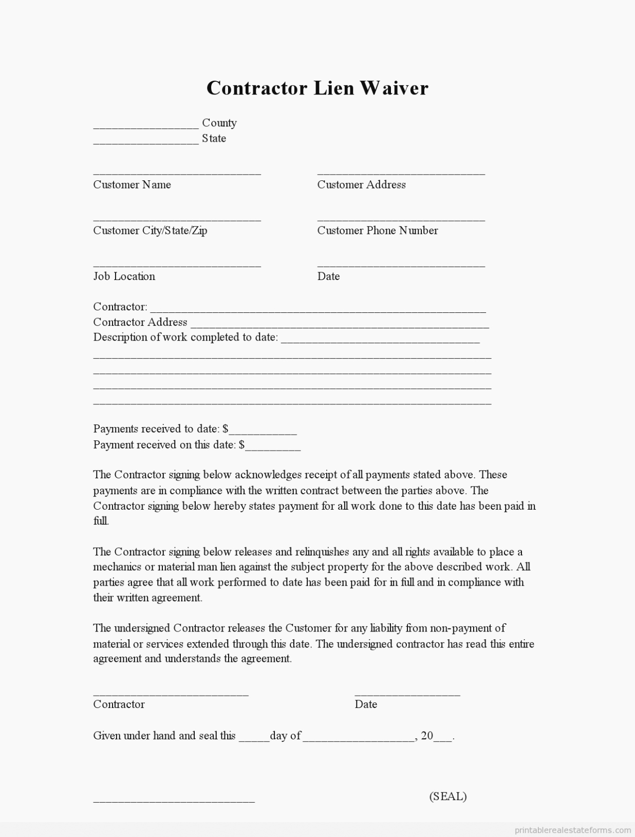 Lien Waiver form Template Beautiful Five Mon Misconceptions