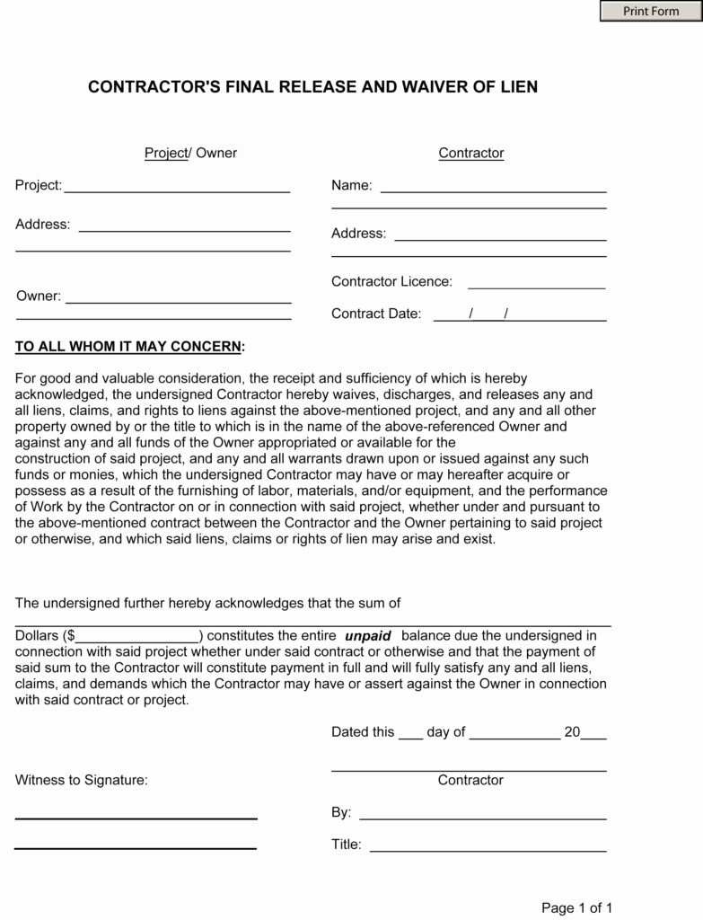 Lien Waiver form Template Best Of Health Insurance Waiver form Template