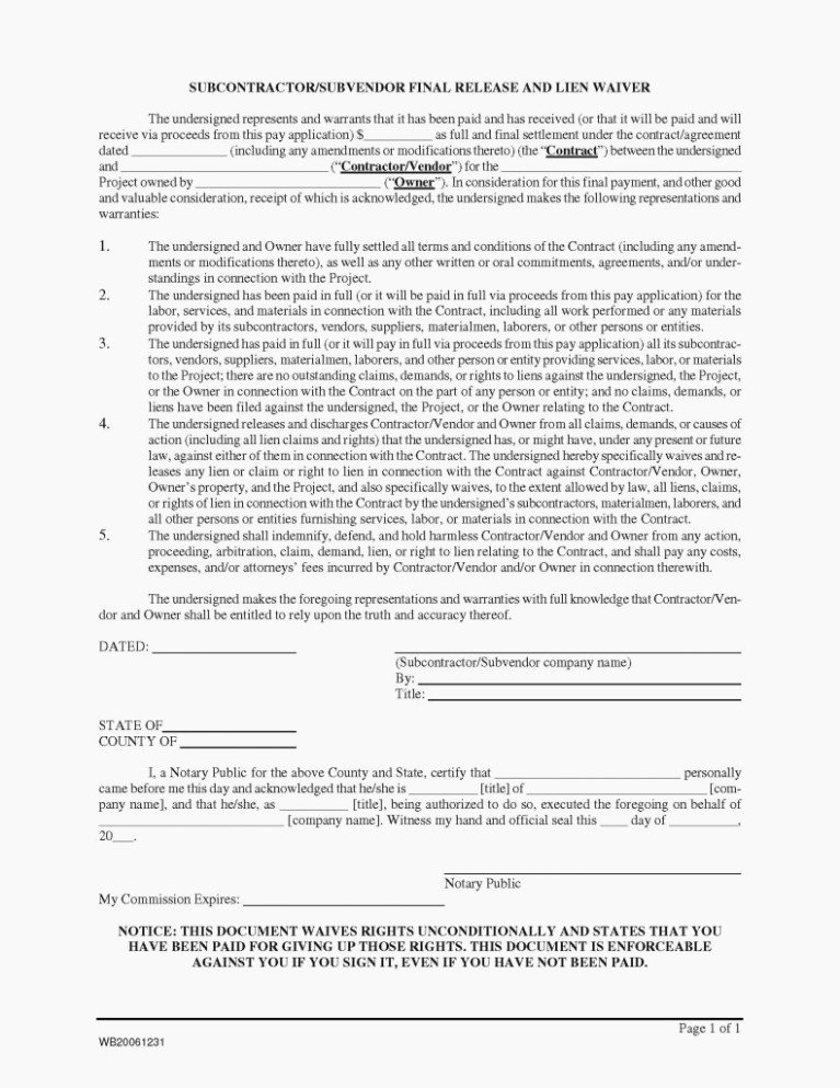 Lien Waiver form Template New Seven Reasons why People