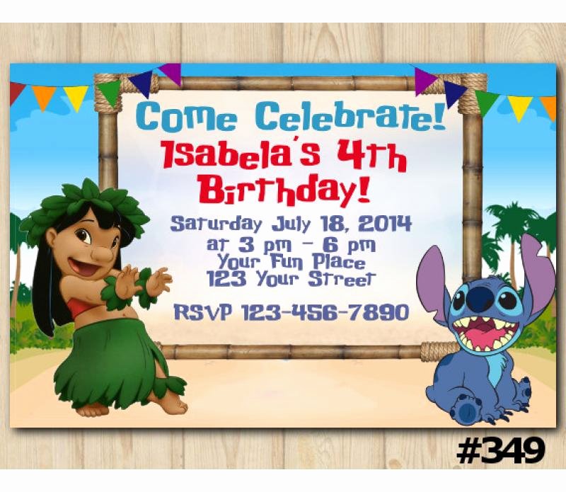 Lilo and Stitch Invitation Template Awesome Lilo and Stitch Birthday Invitation Lilo and Stitch