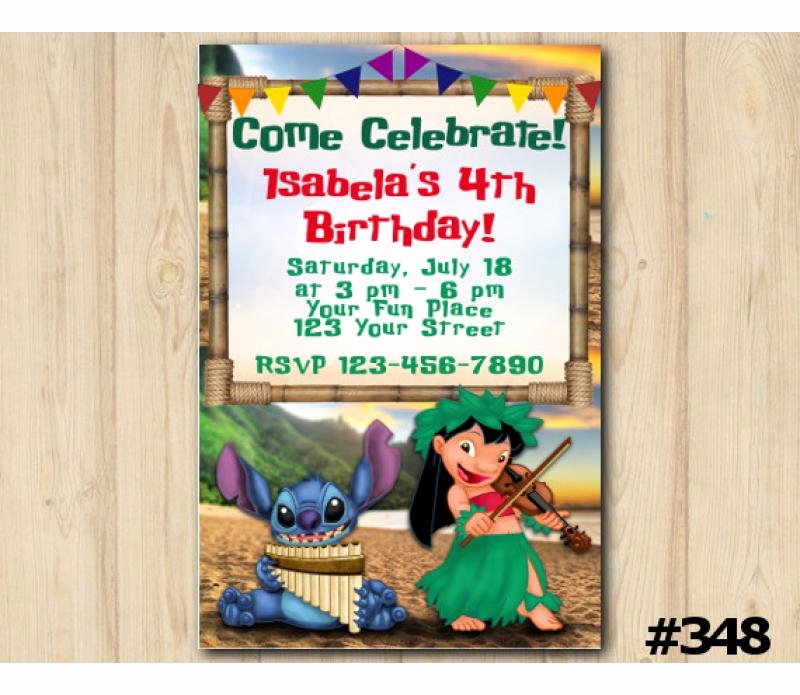 Lilo and Stitch Invitation Template Awesome Lilo and Stitch Birthday Invitation Lilo and Stitch