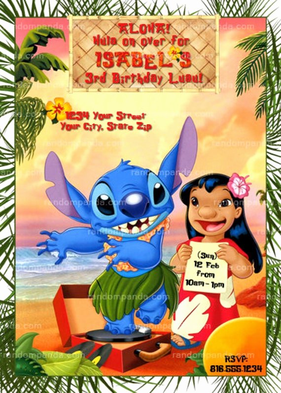 printable lilo and stitch invitation