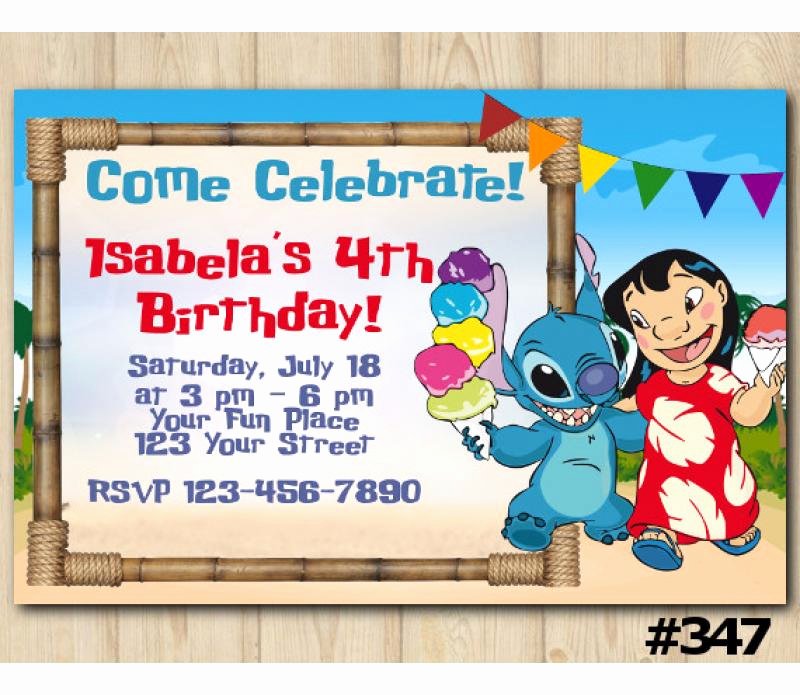 Lilo and Stitch Invitation Template Best Of Lilo and Stitch Birthday Invitation Lilo and Stitch