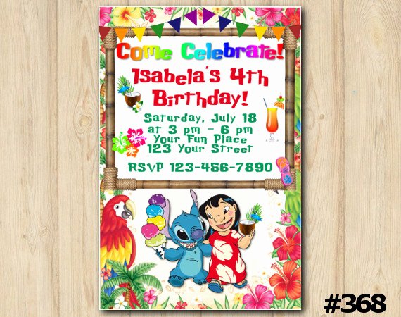 Lilo and Stitch Invitation Template Luxury Lilo and Stitch Luau Invitation Lilo and Stitch Birthday