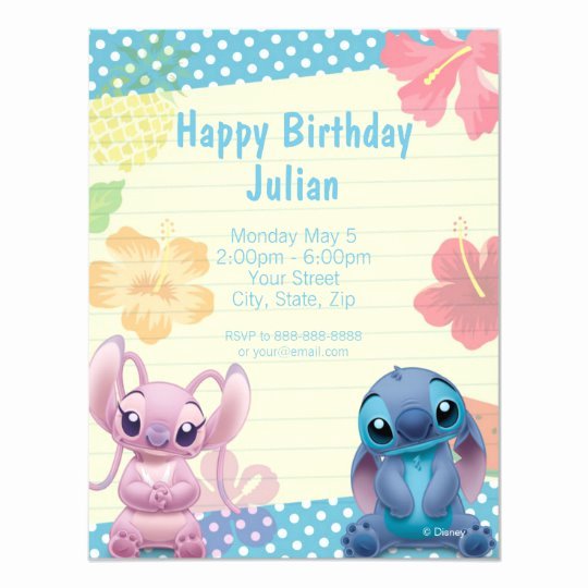 Lilo and Stitch Invitation Template New Lilo &amp; Stitch Birthday Invitation